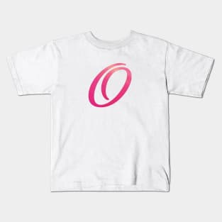 Letter O - Pink Monogram Kids T-Shirt